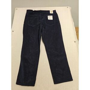 Gloria Vanderbilt Amanda Corduroy Pants Midnight Affair Navy Blue 18S New